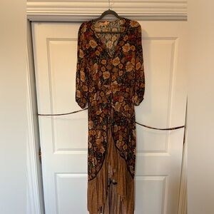Farm Rio Fall Floral Wrap Dress